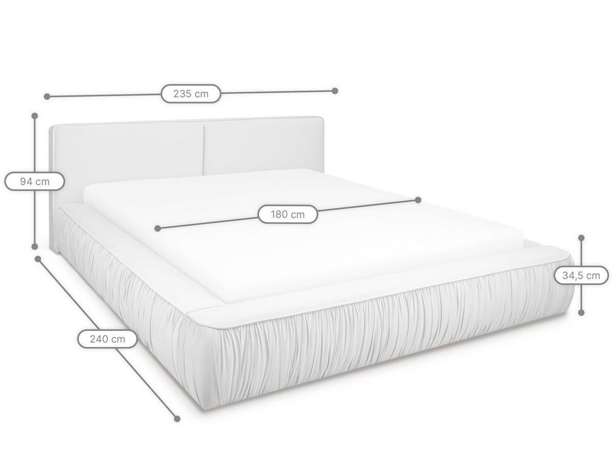 POLSTERBETT Liva Hellbeige 180/200 cm Samt mit Bettkasten - Beige, Textil/Metall (180/200cm) - wonello