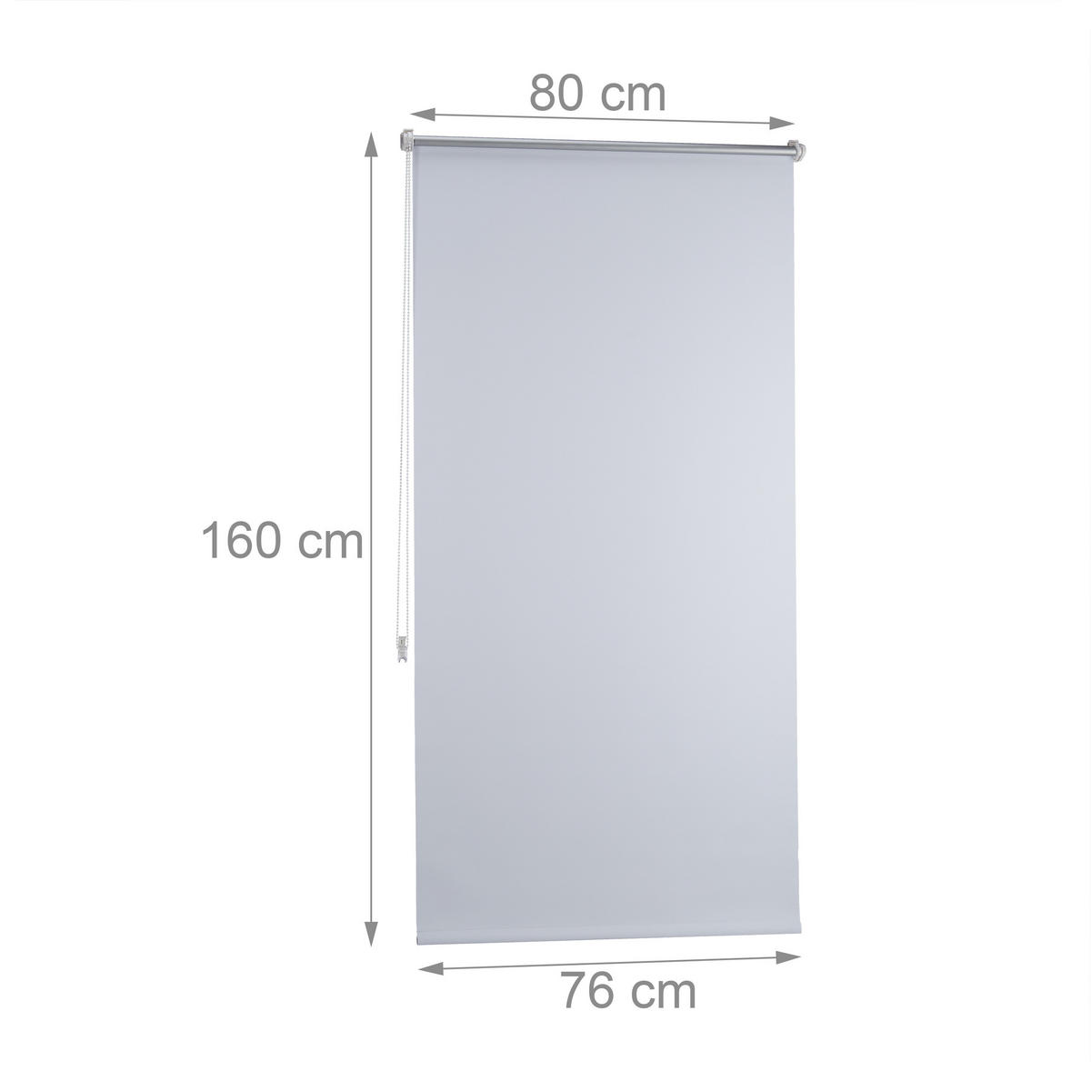 ZATEMŇUJÚCA roleta - biela, kov/textil (80/160/3.5cm) - Relaxdays