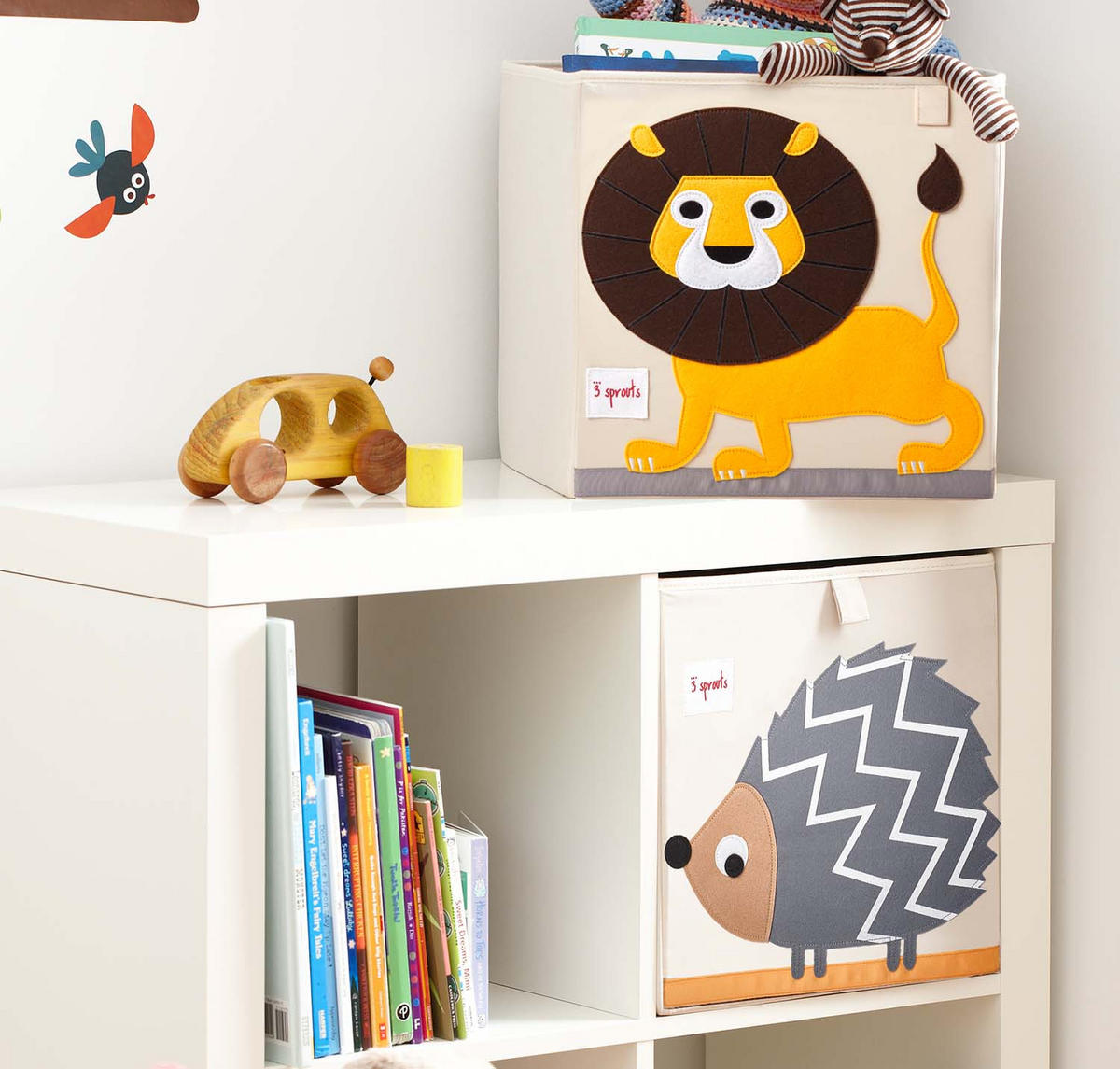 AUFBEWAHRUNGSBOX Löwe 33x33x33cm - Naturfarben, Textil (33/33cm) - 3Sprouts
