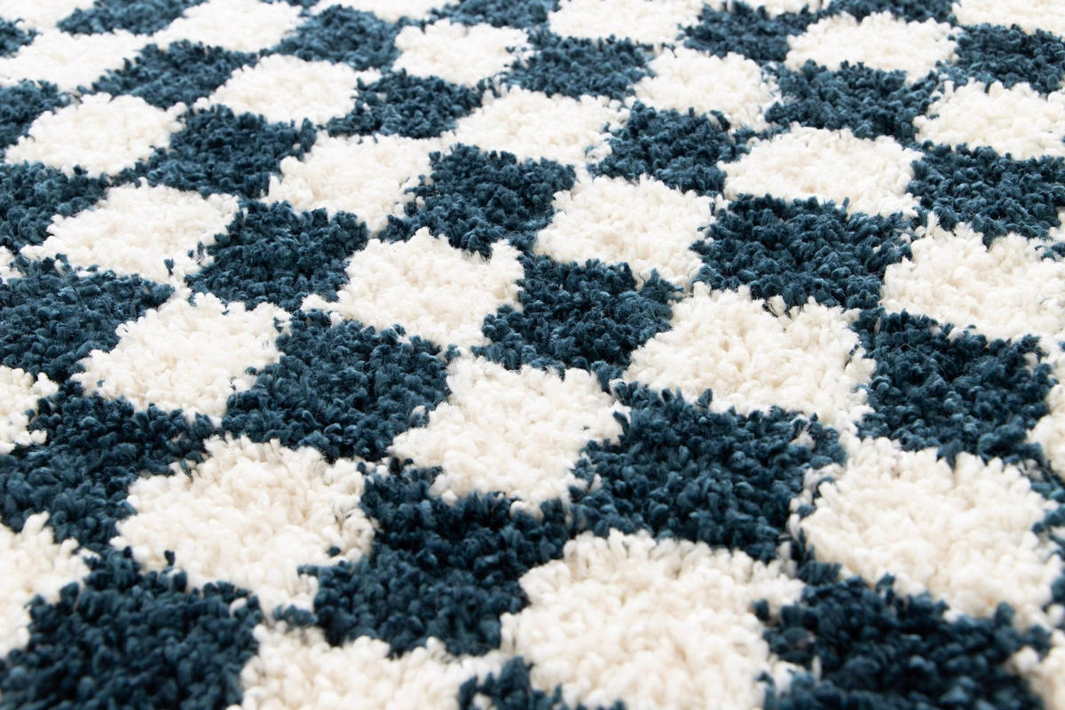 TEPPICH weich komfortabel Hochflor blau - Blau, Textil (80/150cm) - AFK Living