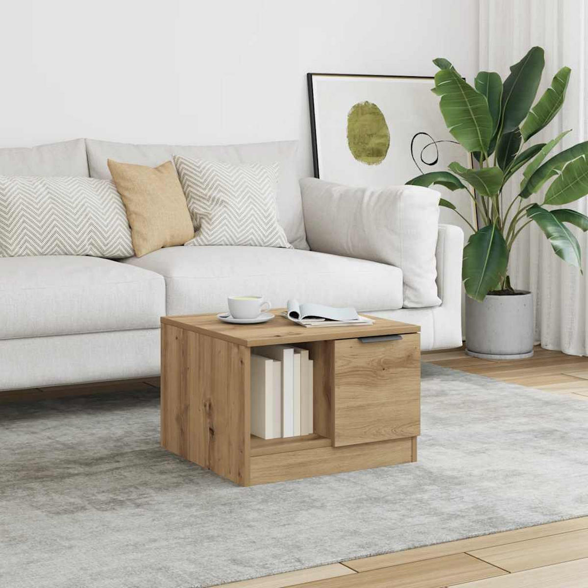 COUCHTISCH Artisan-Eiche 50/50/36 Cm Holzwerkstoff - Braun, Holzwerkstoff (50/50/36cm) - vidaXL