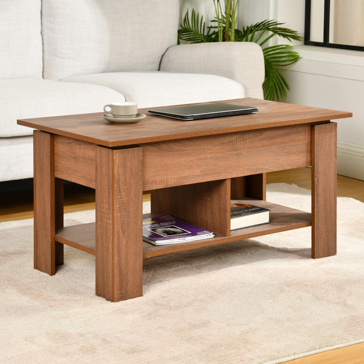 COUCHTISCH Holz - Braun, Holz (96/50/48cm) - Urban Meuble