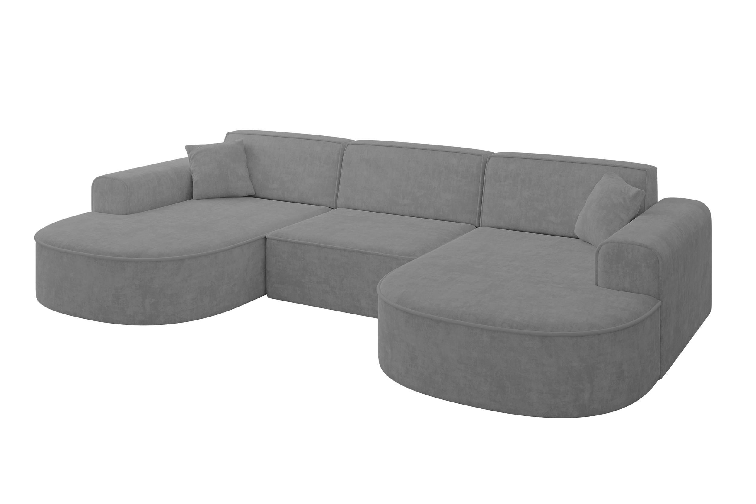 ALTDECOR SEDACÍ SOUPRAVA MARI-U1 – 303x171x79 cm tmavě šedá varianta veluru