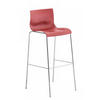 BARHOCKER Kunststoff Rot - Chromfarben/Rot, Kunststoff/Metall (43/100/48cm) - CLP