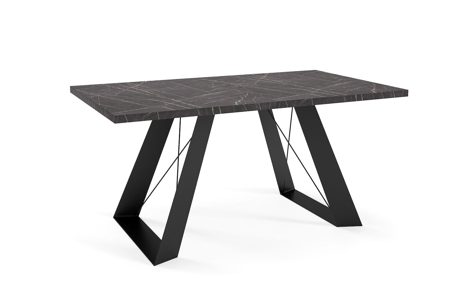 ESSZIMMERTISCH Corso Pietra Grigia Schwarz / Schwarz 140/240 / 80 / 76cm - Schwarz, Holz/Holzwerkstoff (80/140/76cm) - Feldmann-Wohnen