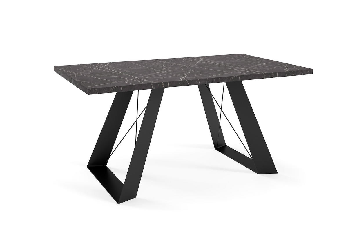 ESSZIMMERTISCH Corso Pietra Grigia Schwarz / Schwarz 140/240 / 80 / 76cm - Schwarz, Holz/Holzwerkstoff (80/140/76cm) - Feldmann-Wohnen