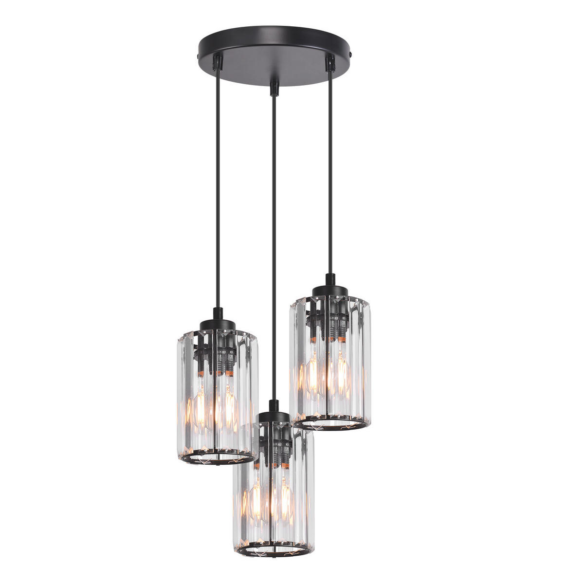 HÄNGELEUCHTE Marquardt 20/20/140 cm - Schwarz, Metall (20/20/140cm) - Nettlife