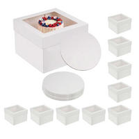 BOX na dorty - bílá, plast/vlnitá lepenka (30/20/30cm) - Relaxdays