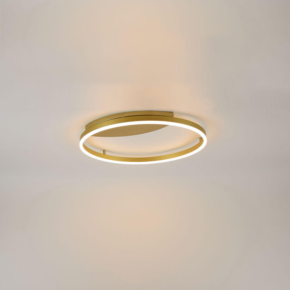 LED-WAND-/DECKENLAMPE Ring Gold Ø 60cm - Goldfarben, Metall (60/60/5.5cm) - s.luce