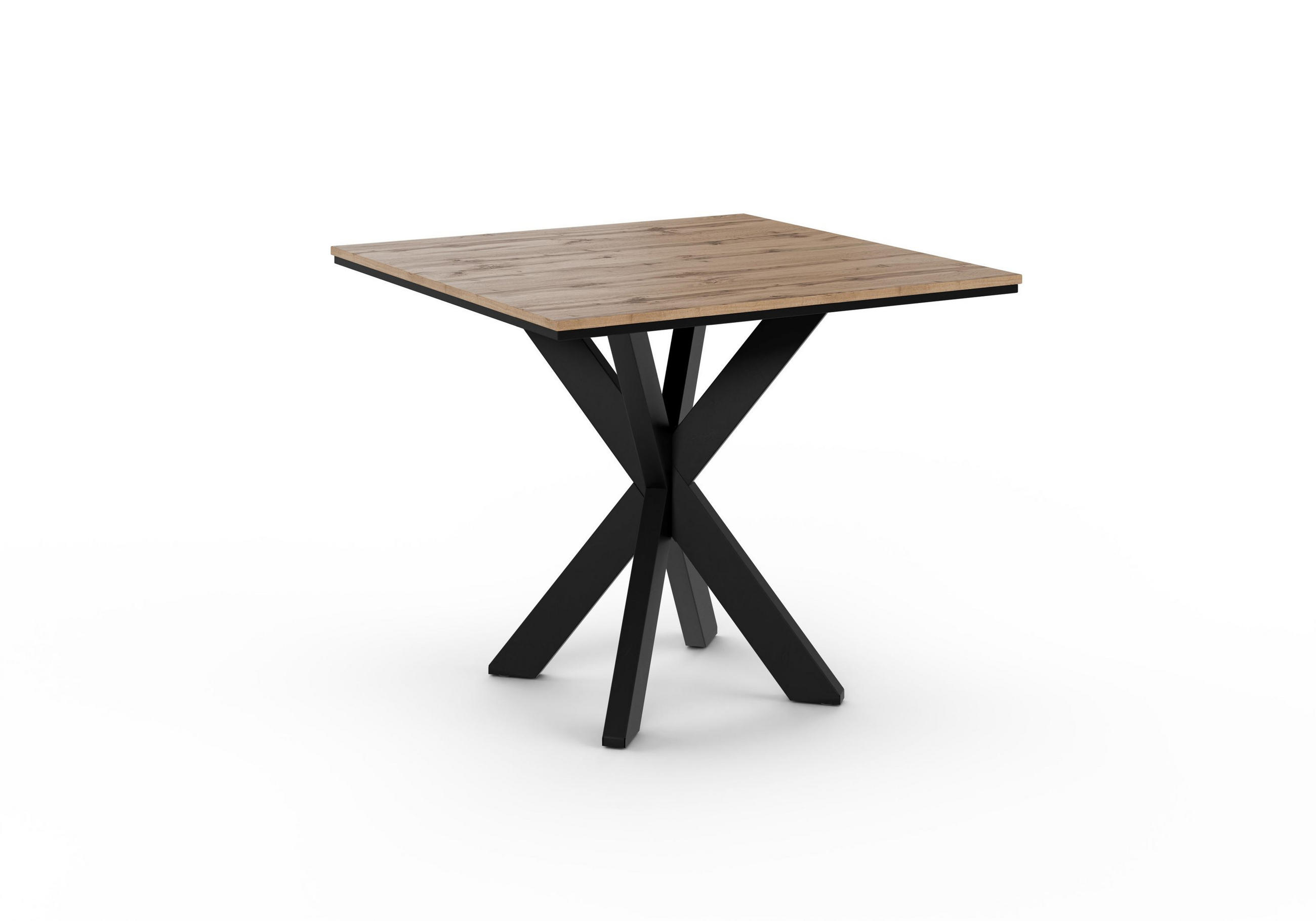 ESSTISCH 90 cm Wotan - Eiche Wotan, Metall (90/90/77cm) - Home Collective