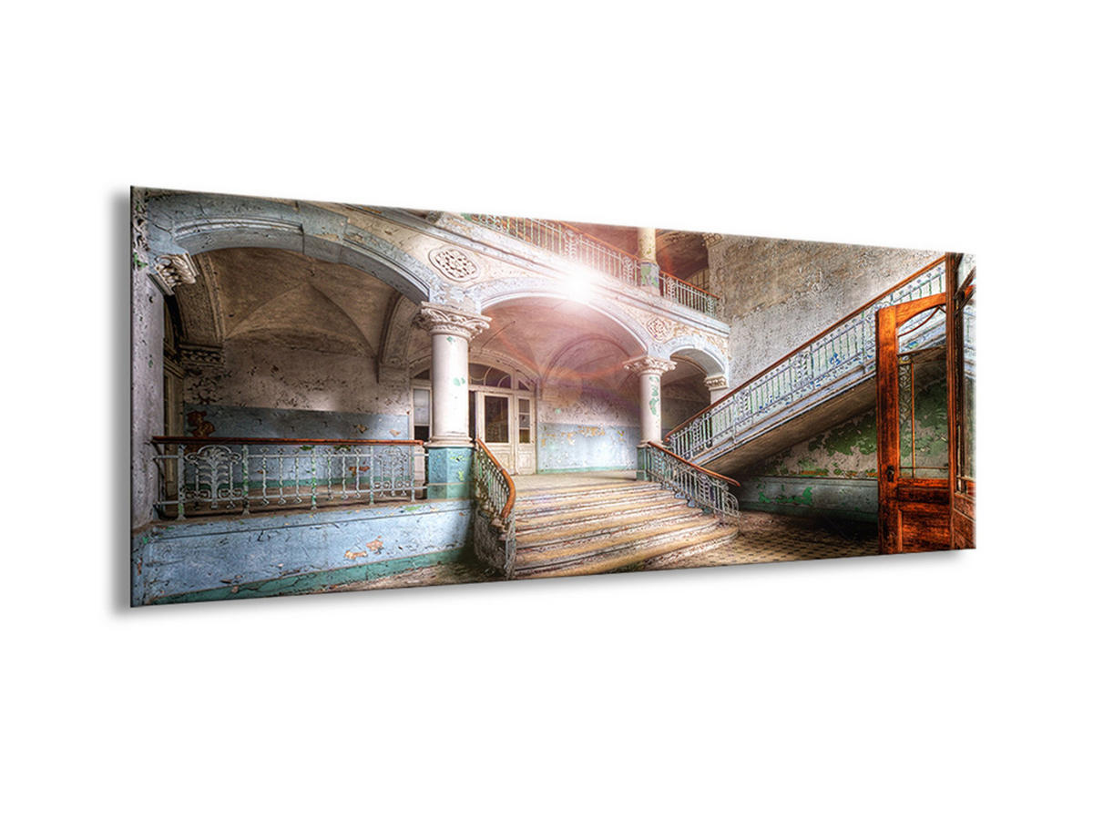GLASBILD 80x30 cm Lost Place Architektur - Beige, Glas (80/30cm) - artissimo