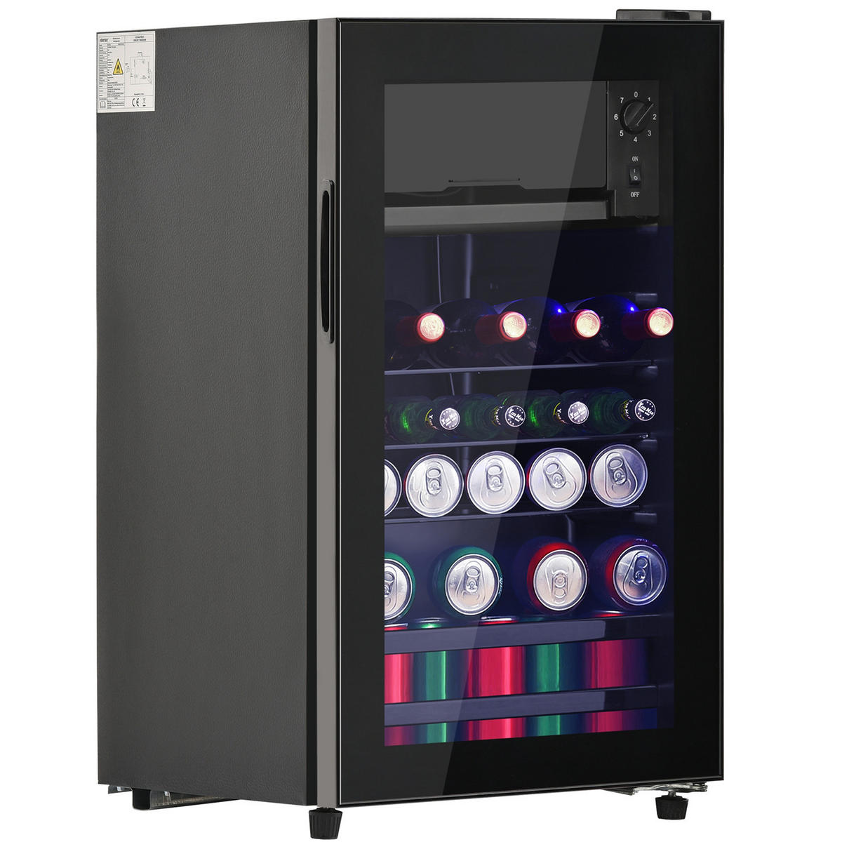 MINIKÜHLSCHRANK 76L LED Energieeffizient - Schwarz, Metall (40/71.6/43.5cm) - Kaket