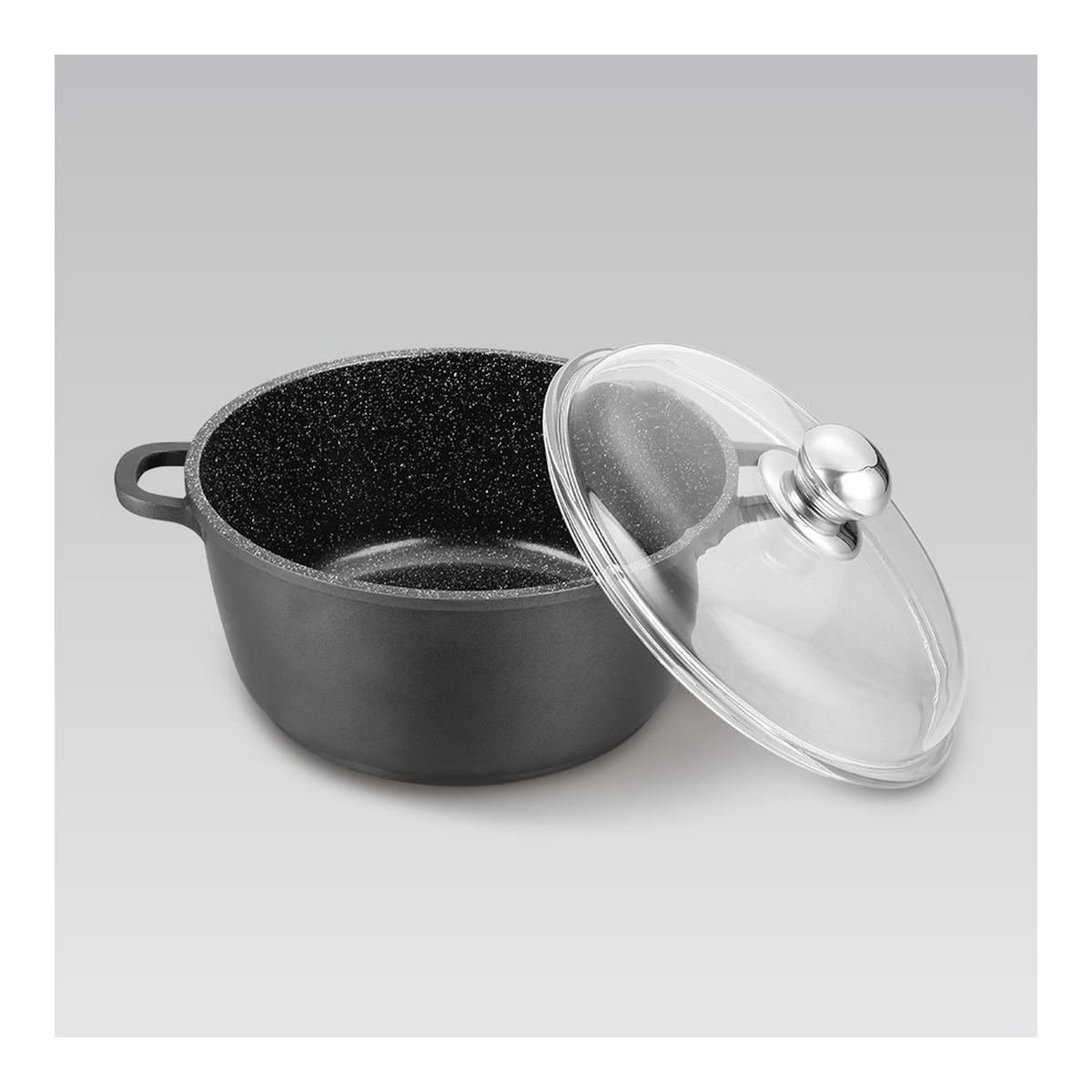 TOPF Schwarz 30/20/9 cm MR4620C - Schwarz, Metall (20cm) - Maestro 