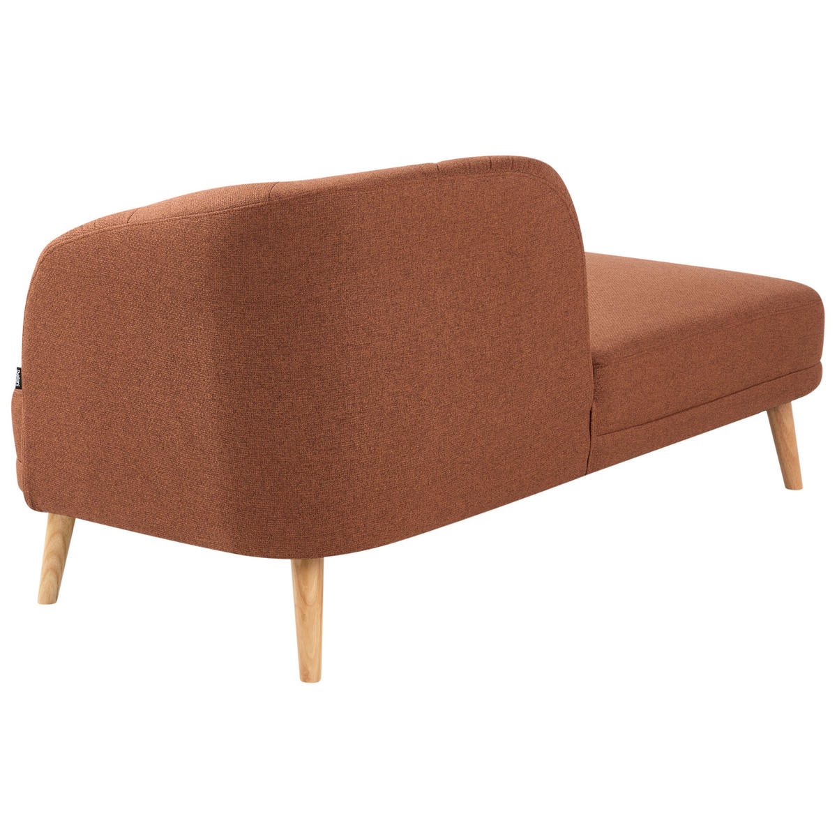 ČALOUNĚNÉ LEHÁTKO CHAISE LONGUE PRAVOSTRANNÉ Látka Zlatohnědé Tanlay - zlatá/hnědá, textil (74/78/153cm) - Beliani