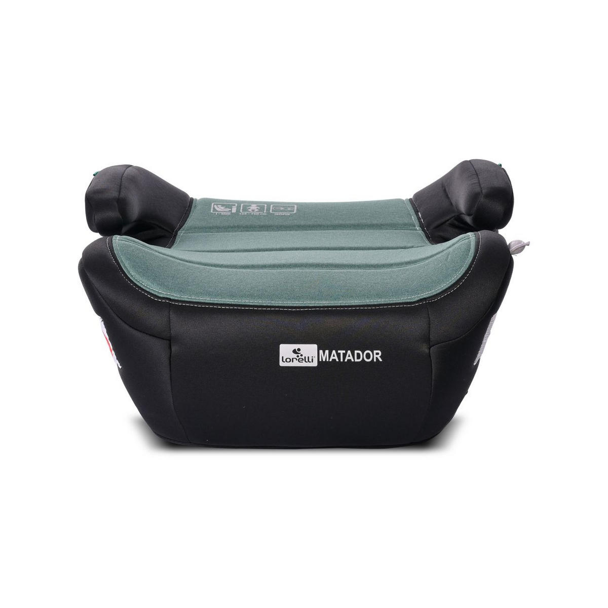 SITZERHÖHUNG i-Size Matador grün (125-150cm) Kindersitz, Isofix, Armlehne - Grün, Kunststoff (42/21/38cm) - Lorelli
