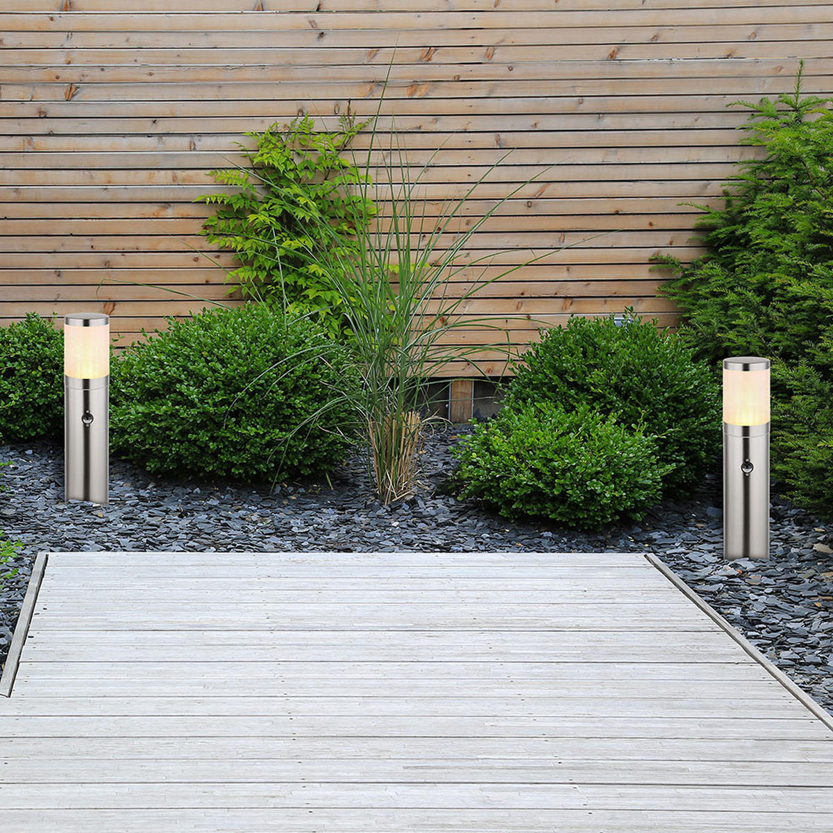 LED WEEGLEUCHTE Edelstahl Silber - Silberfarben, Metall (50/14/50cm) - Globo Lighting