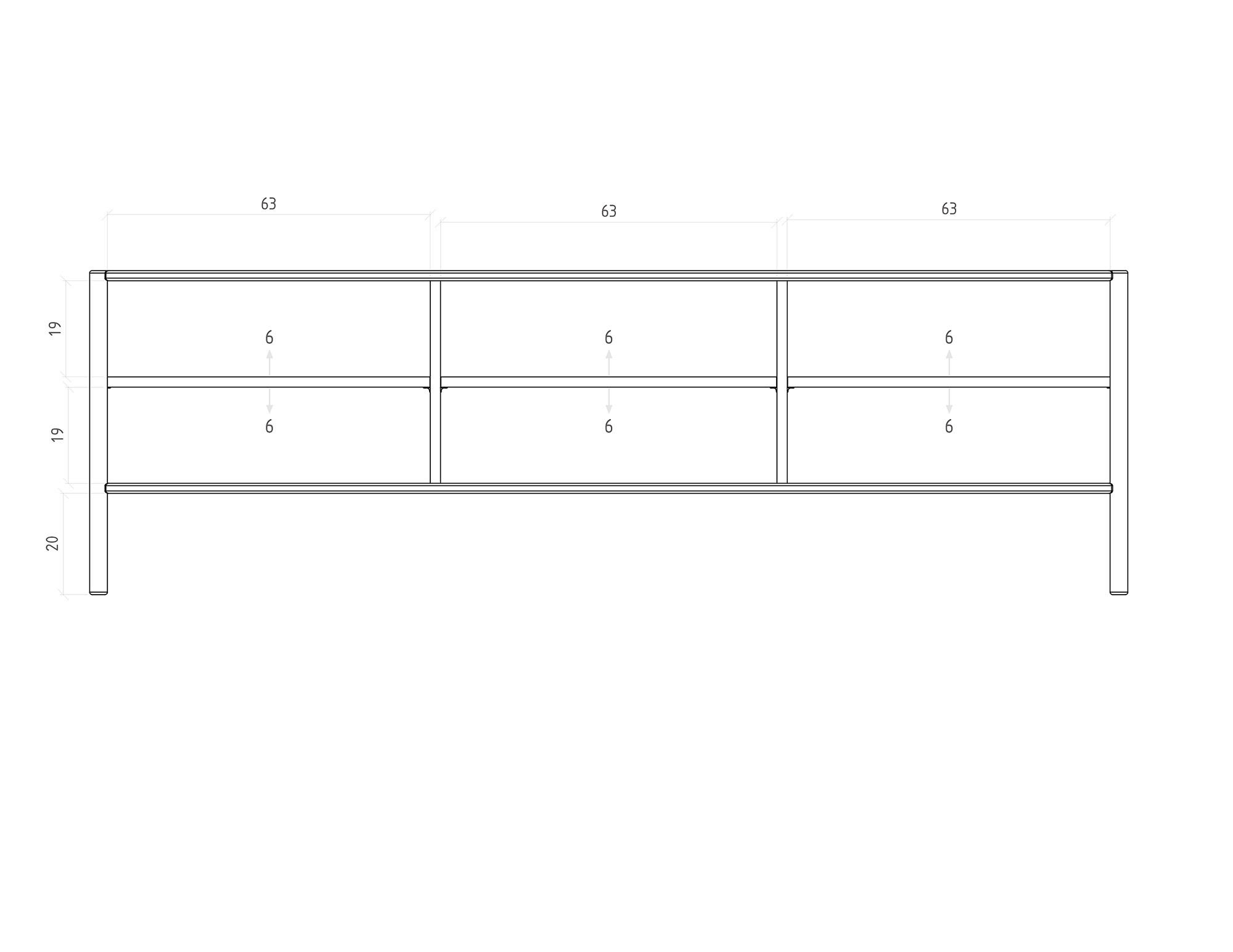 TV-SCHRANK INA Wildeiche - Dunkelbraun, Holz (204/64/46cm) - byoak