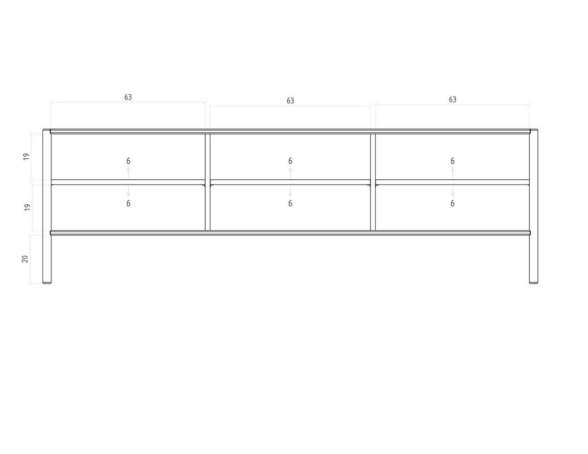 TV-SCHRANK INA Wildeiche - Mokka, Holz (204/64/46cm) - byoak