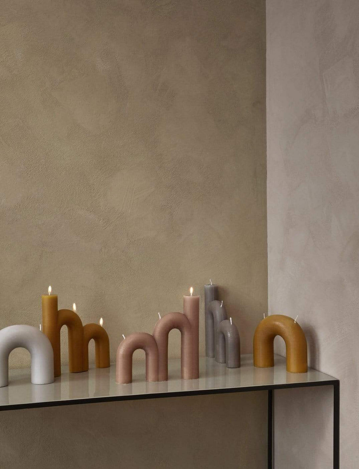 KERZE BEND in Beige/Braun 16,5/14,5 cm - Braun, Naturmaterialien (16.5/14.5/6cm) - Broste Copenhagen