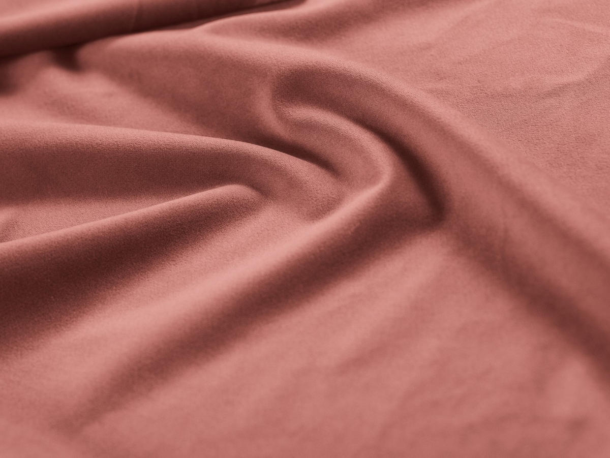 PANORAMASOFA Mamaia aus Samt rosa 9 Sitzplätze - Pink, Textil (256/75/337cm) - Micadoni