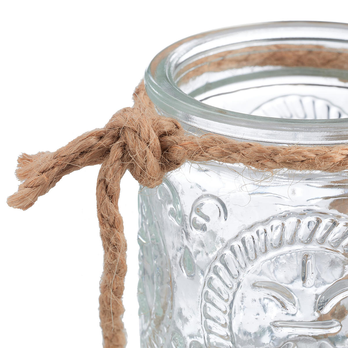 12XWINDLICHT - Transparent, Glas/Textil (6/7/6cm) - Relaxdays