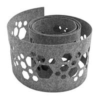 SICHTSCHUTZSTREIFEN Design Vlies Dekor Hexagon Einzelstreifen Hellgrau 2,55m - Hellgrau, Kunststoff (260/19cm) - ZAUN|ZU