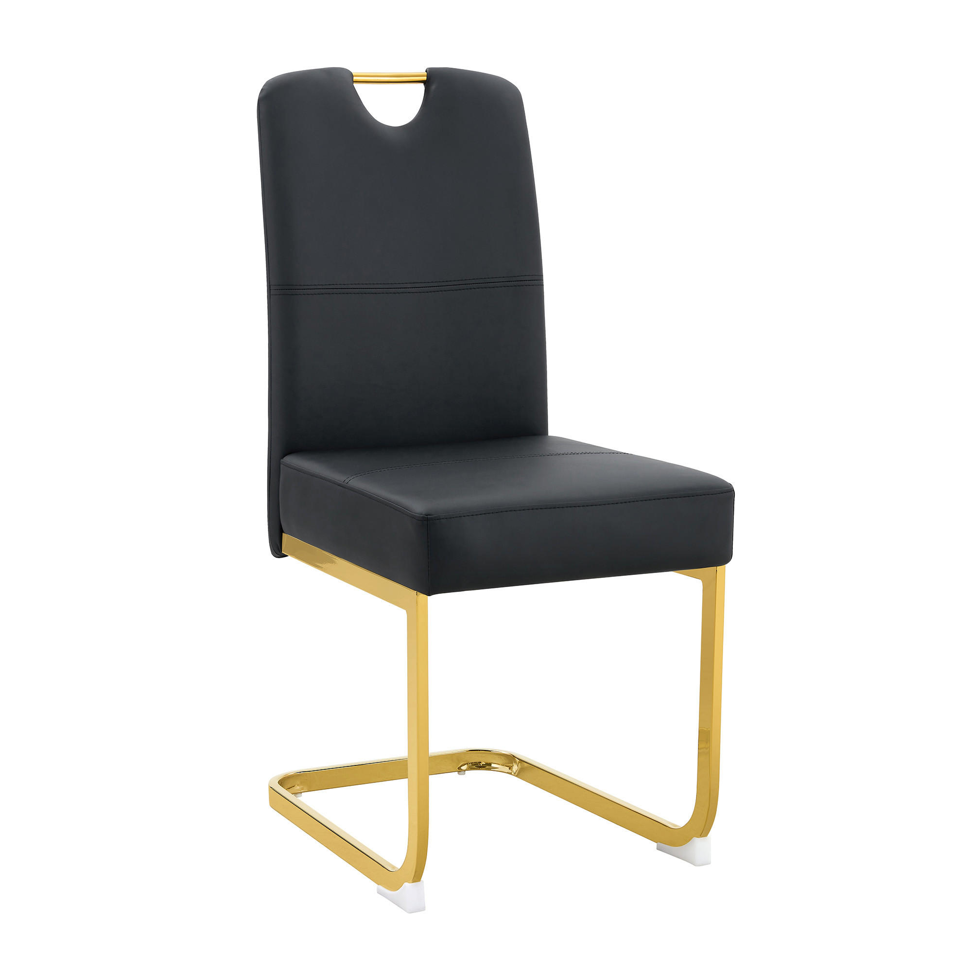 SCHWINGSTUHL DE-36779 2er-Set mit Federkernpolsterung und ergonomischem Design Schwarz - Goldfarben/Schwarz, Metall (43/97/56cm) - ComfortXL
