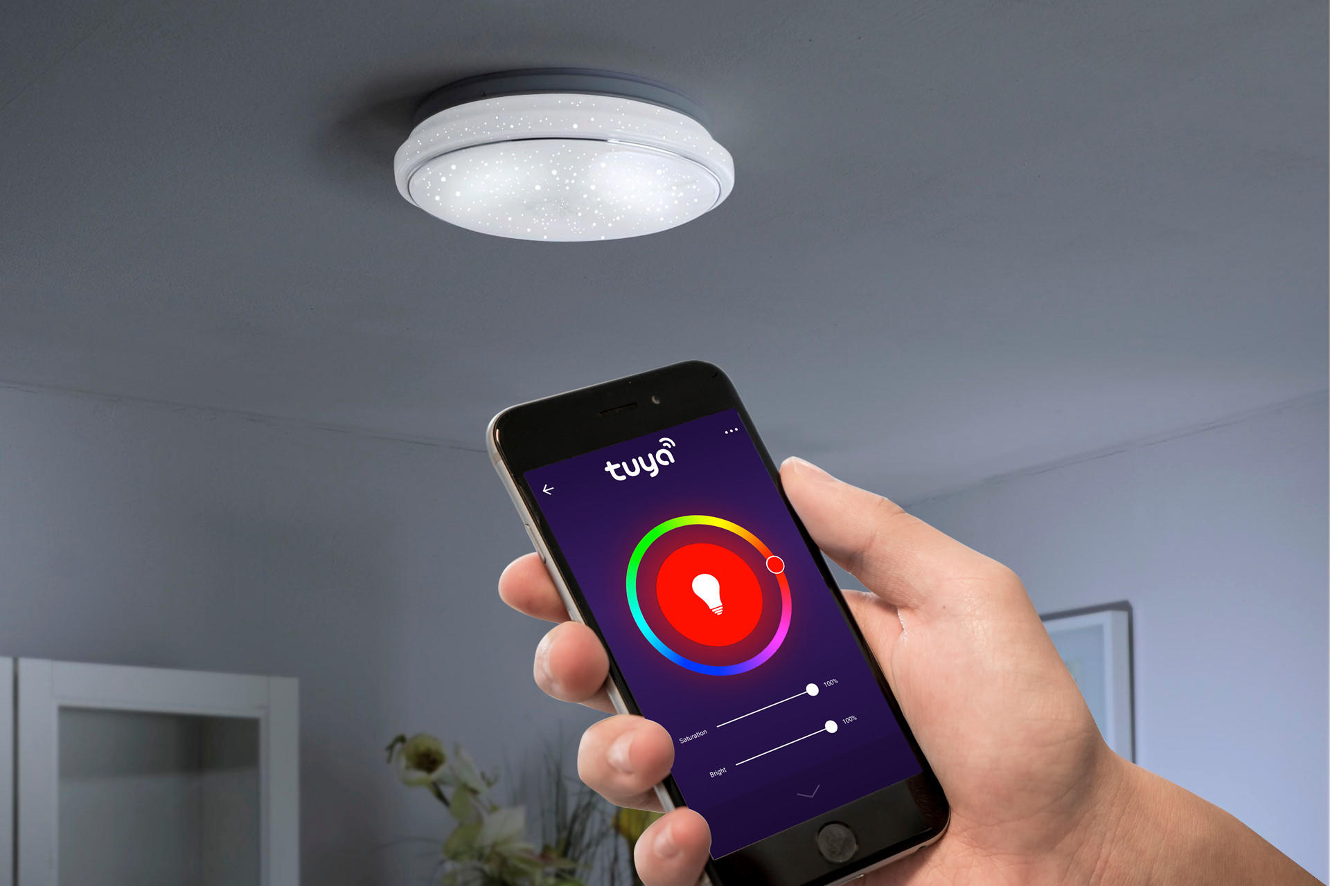 Novel LED deckeneluchte steuerbarer Fernbedienung