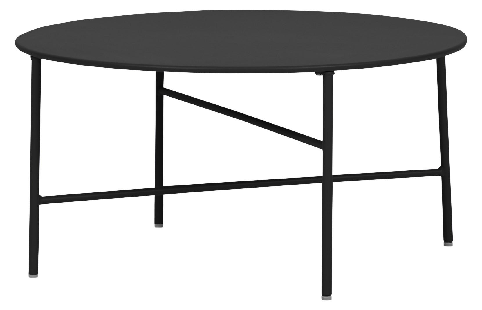 GARTENTISCH Schwarz - Schwarz, Holzwerkstoff (70/70/35cm) - ebuy24