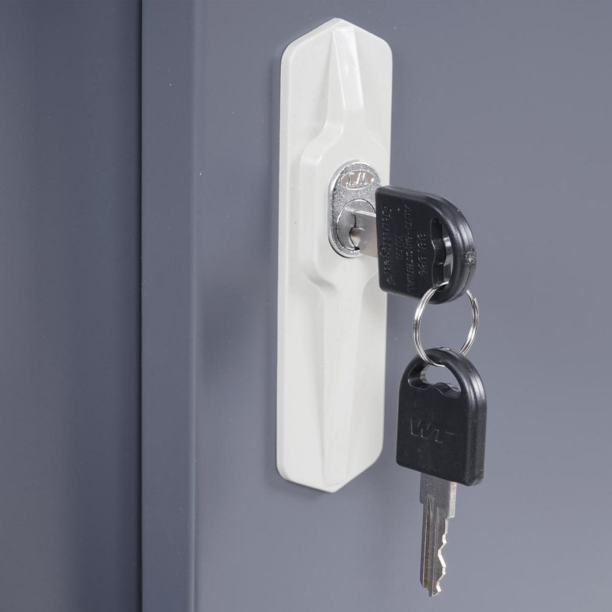 AKTENSCHRANK, klein 90x90x45cm mit abschließbaren Schiebetüren anthrazit - Anthrazit, Metall (90/90/45cm) - PROREGAL