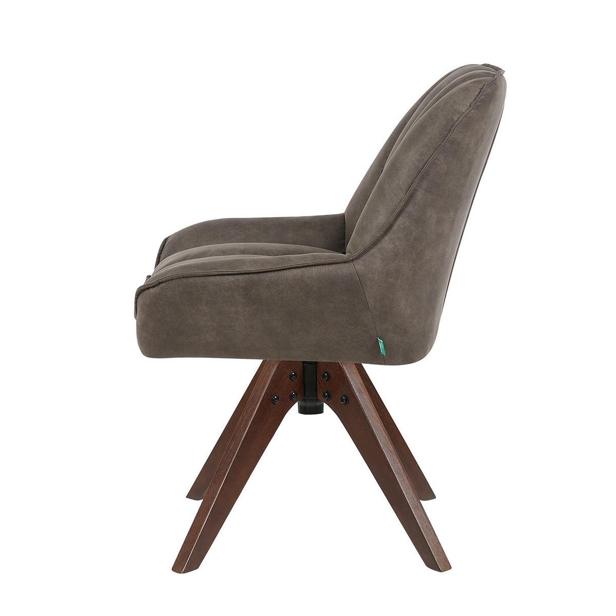 DREHSTUHL Mika-Lio 2er-Set - Taupe/Nussbaumfarben, Eichenholz/Holz (60/88/68cm) - DUBI Möbel