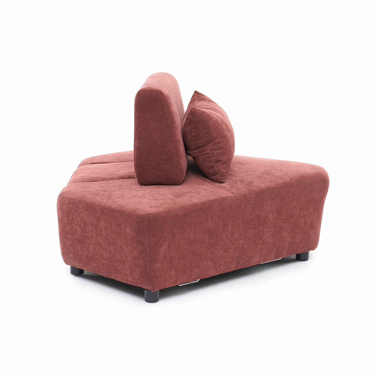 ECKSESSEL, Rot - Rot, Textil (170/82/117cm) - Oviala