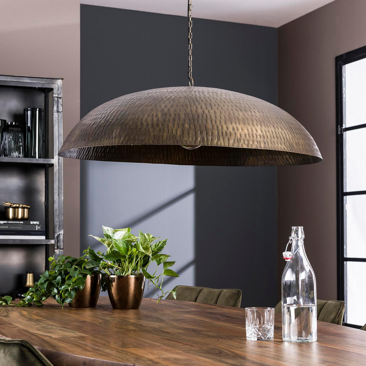HÄNGELEUCHTE Dome Grau 90/90/150 cm - Grau, Metall (90/90/150cm) - Hoyz Collection