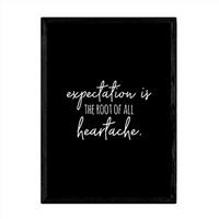 POSTER Inspirierend Phrase – Erwartung A3 Rahmenlos - Klar, Papier (29.7/5/42cm) - Nacnic