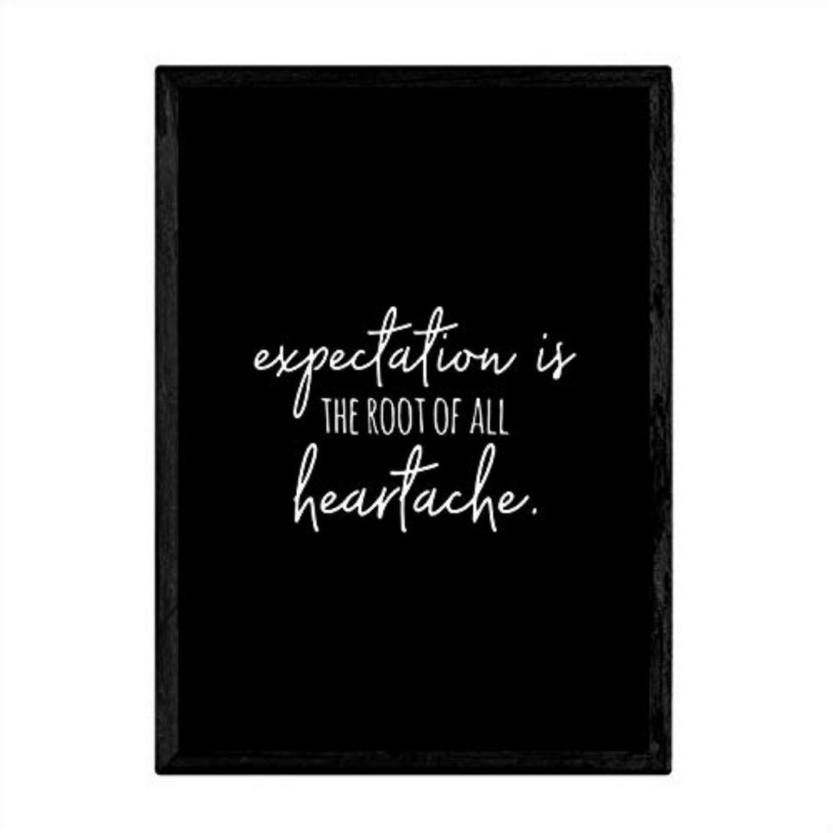 POSTER Inspirierend Phrase – Erwartung A3 Rahmenlos - Klar, Papier (29.7/5/42cm) - Nacnic