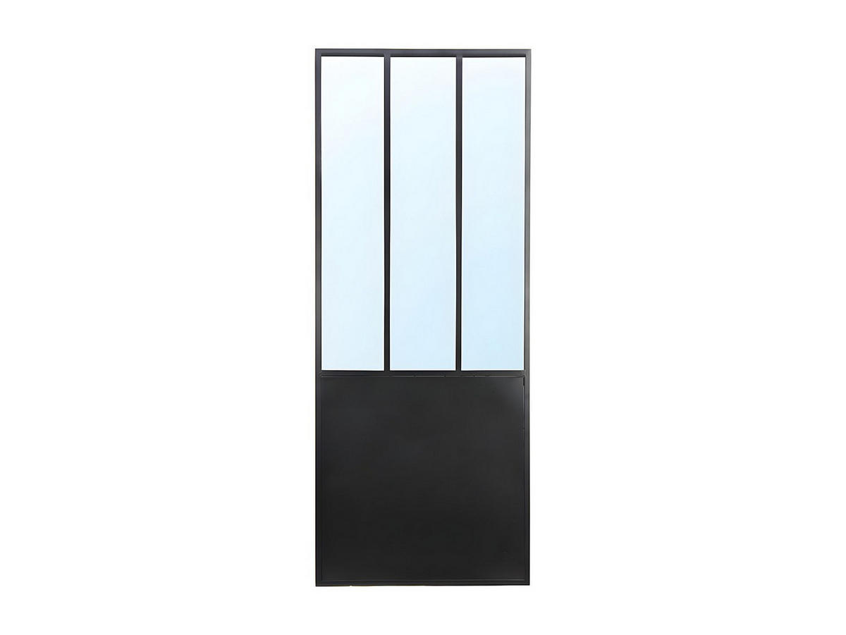 PARAVENT - 122 cmcm x 3 cmcm - Holz, Platte, Metall - Schwarz - COVENTRY - Schwarz, Holz/Metall (122/180/3cm) - Vente-Unique