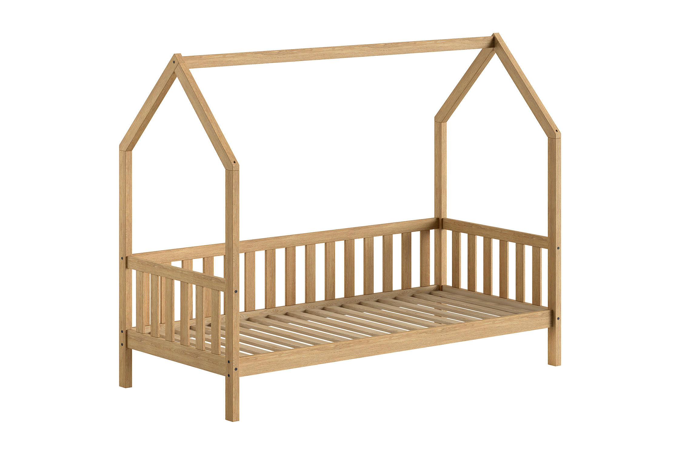 HAUSBETT NATURE Beige 98x208x169 cm - Beige, Holz - FURNLUX