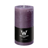 STUMPENKERZE Rustik Marble Style Mauve Lila 120 x Ø 58 mm, 1 Stück - Mauve, Paraffin (6/12cm) - Wiedemann Kerzen