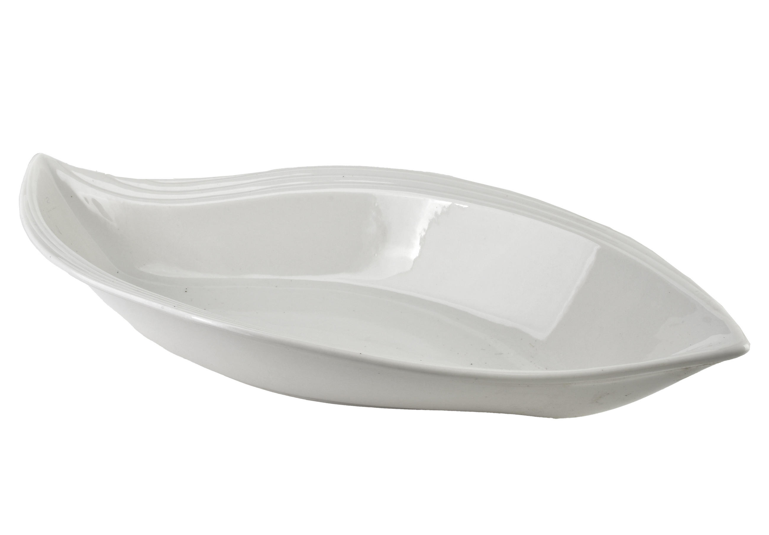 SERVIERSCHALE Basic Weiß 37/16.5/7 cm Keramik - Weiß, Keramik (16.5/7/37cm) - Mondex