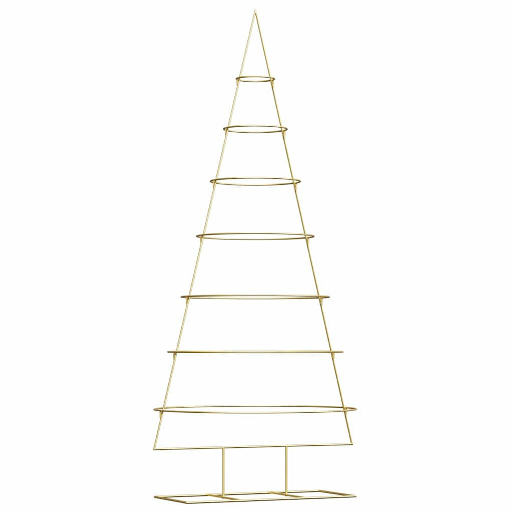 WEIHNACHTSBAUM Metall Gold 209 Cm Pulverbeschichteter Stahl - Goldfarben, Metall (209cm) - vidaXL