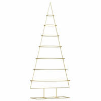 WEIHNACHTSBAUM Metall Gold 209 Cm Pulverbeschichteter Stahl - Goldfarben, Metall (209cm) - vidaXL
