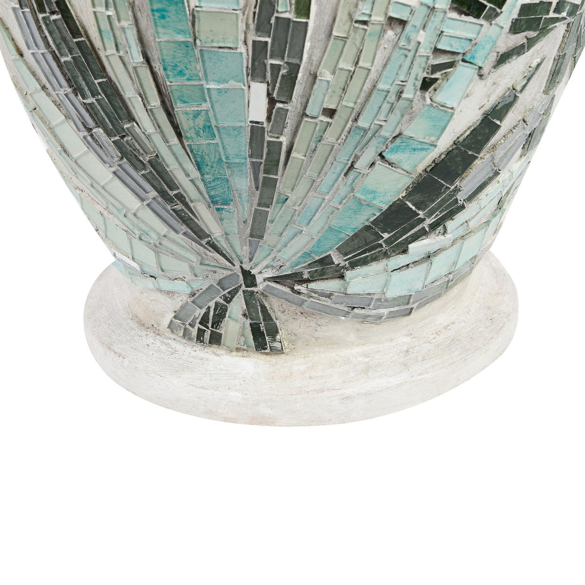 DEKOVASE Terrakotta weiß Rawas - Weiß, Stein (53cm) - Beliani
