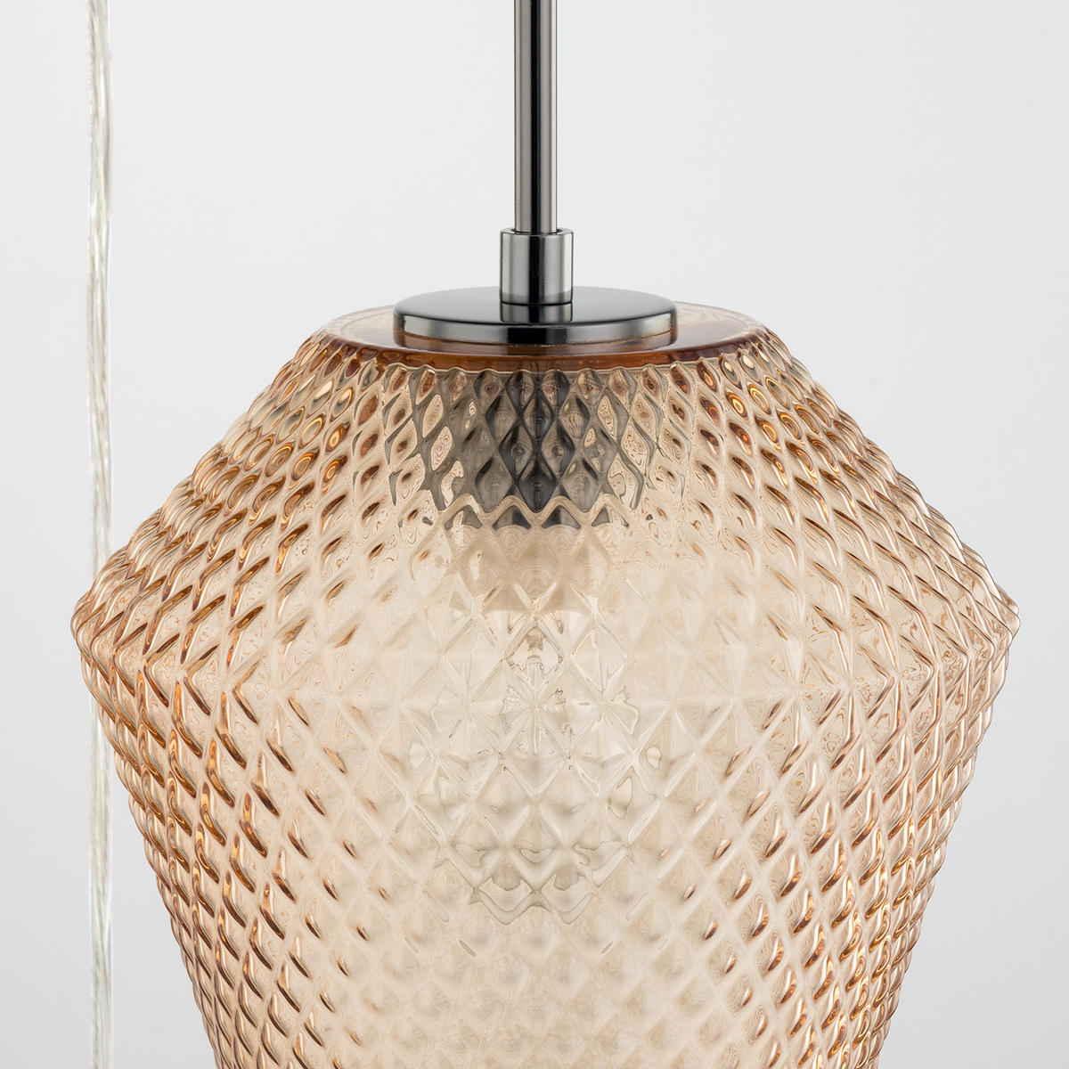 PENDELLEUCHTE - Eisen / Glas, 3-flammig - Beige/Grau, Glas (40/40/150cm) - home24