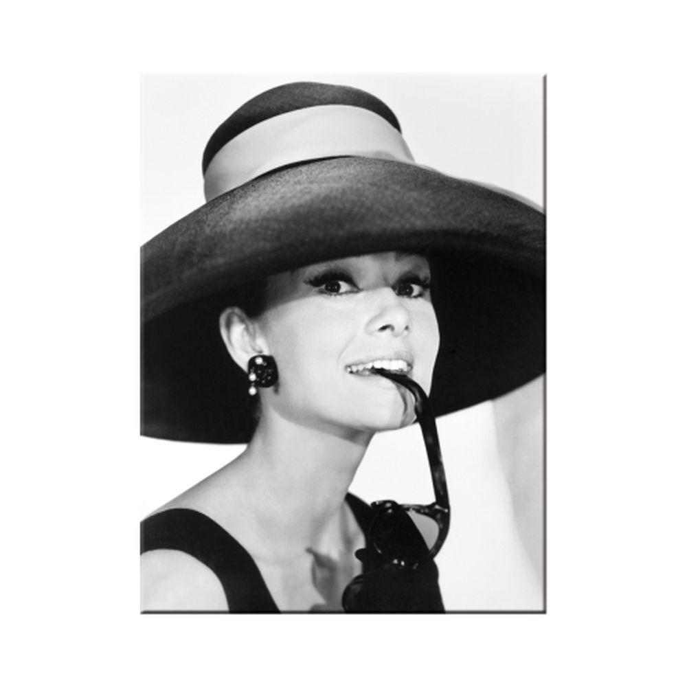 MAGNET 6/8 cm Breakfast at Tiffany's Audrey Hat & Glasses - Multicolor, Metall (6/8/0.1cm) - Nostalgic-Art