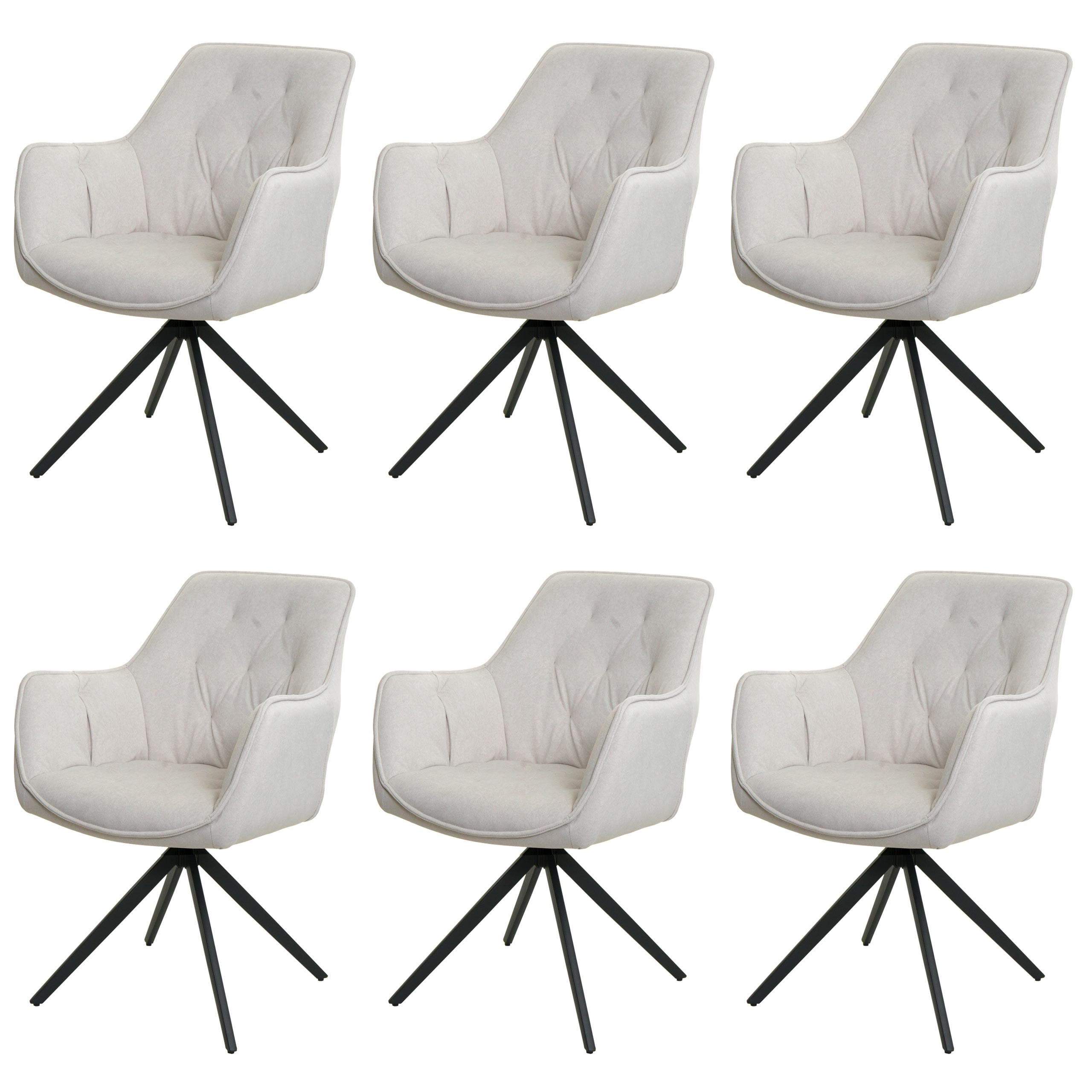 ESSZIMMERSTUHL Beige 6er-Set - Beige, Textil (55/87/60cm) - MCW
