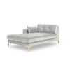 CHAISELONGUE links Mamaia aus Samt silber - Silberfarben, Textil (102/75/185cm) - Micadoni