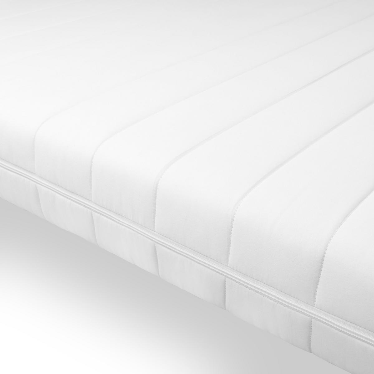 KALTSCHAUMMATRATZE 90x190 H2H3 7-Zonen mit waschbarem Bezug - Weiß, Textil (90/190cm) - Sleepneo