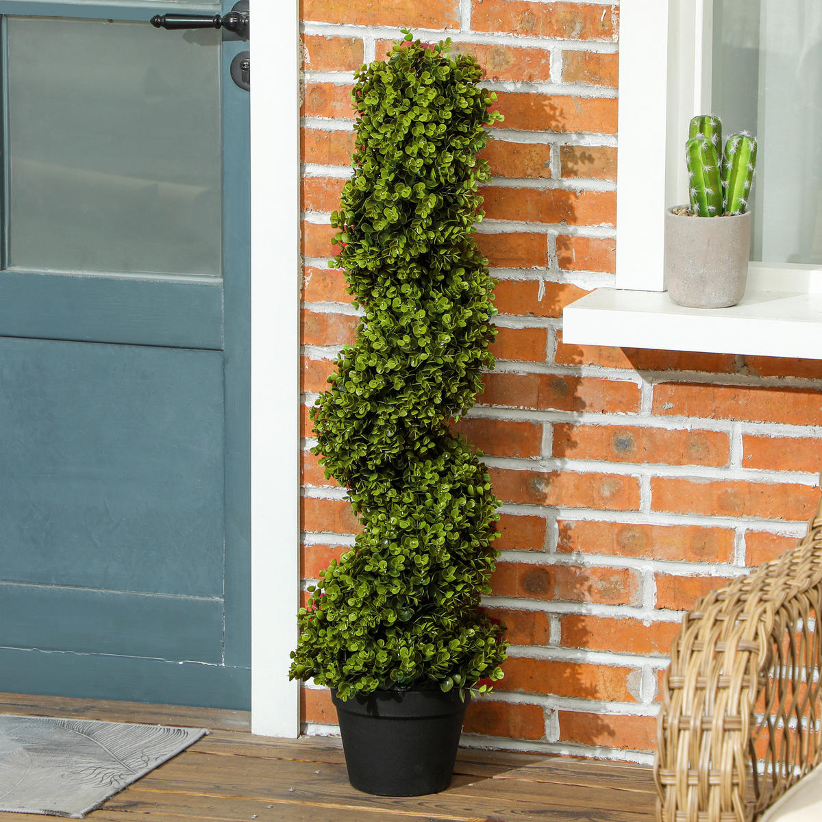 KUNSTPFLANZE DE-08571 180 cm mit Topf Grün - Grün, Kunststoff (90cm) - ComfortXL