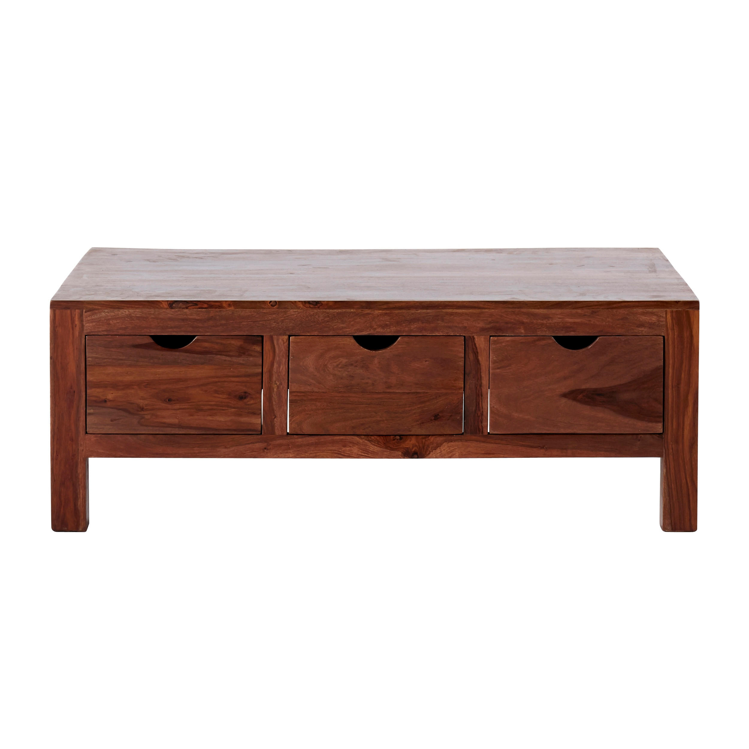 Tikamoon Couchtisch Dunkelbraun 110x40x75 cm