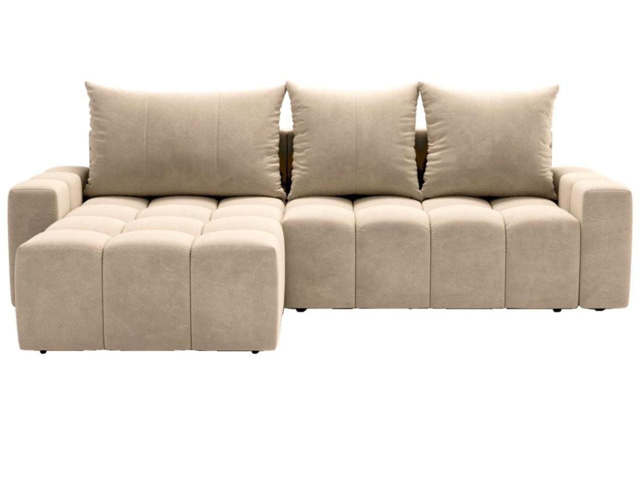 ECKSOFA Bresso Beige - Beige, Holz/Textil (255/168cm) - Graingold